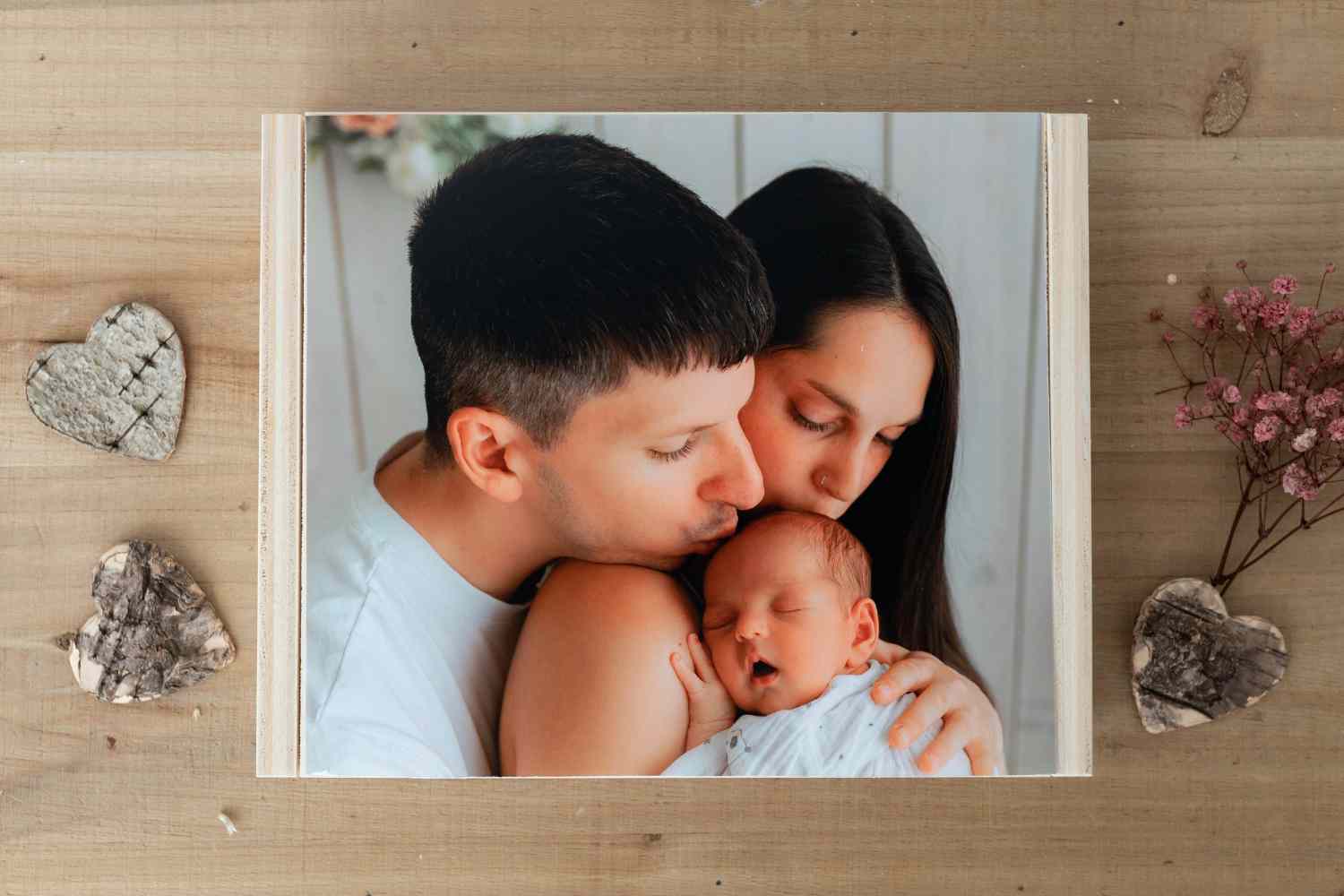 Cajitas de madera para guardar fotos